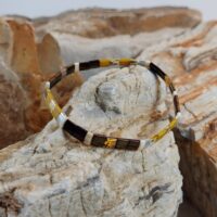 Bracelet De Perles Plates Re•ve Originel™ Ambre