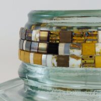 Bracelet De Perles Plates Re•ve Originel™ Ambre