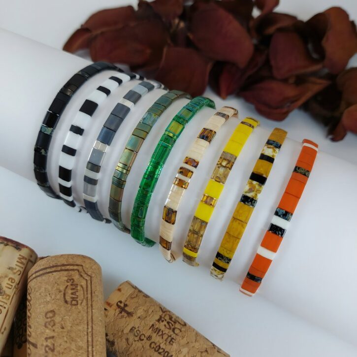 Bracelets De Perles Plates Re•ve Originel™ Collection Mystere Animaux 1