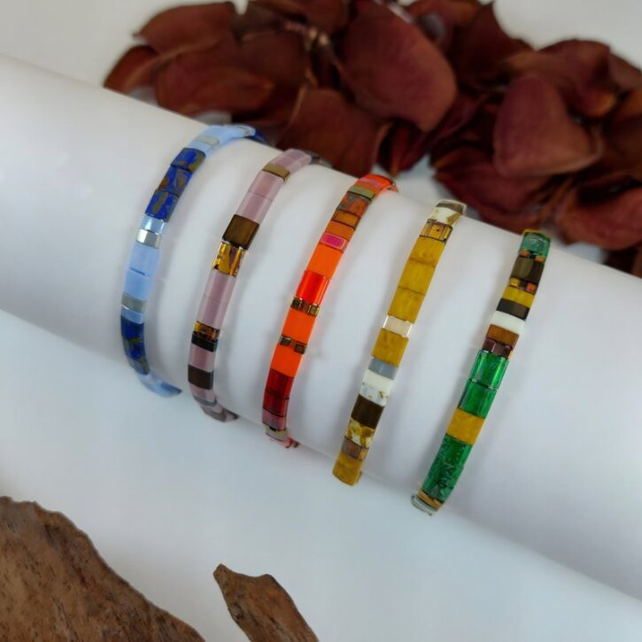 Bracelets De Perles Plates Re•ve Originel™ Ensemble Alice 1