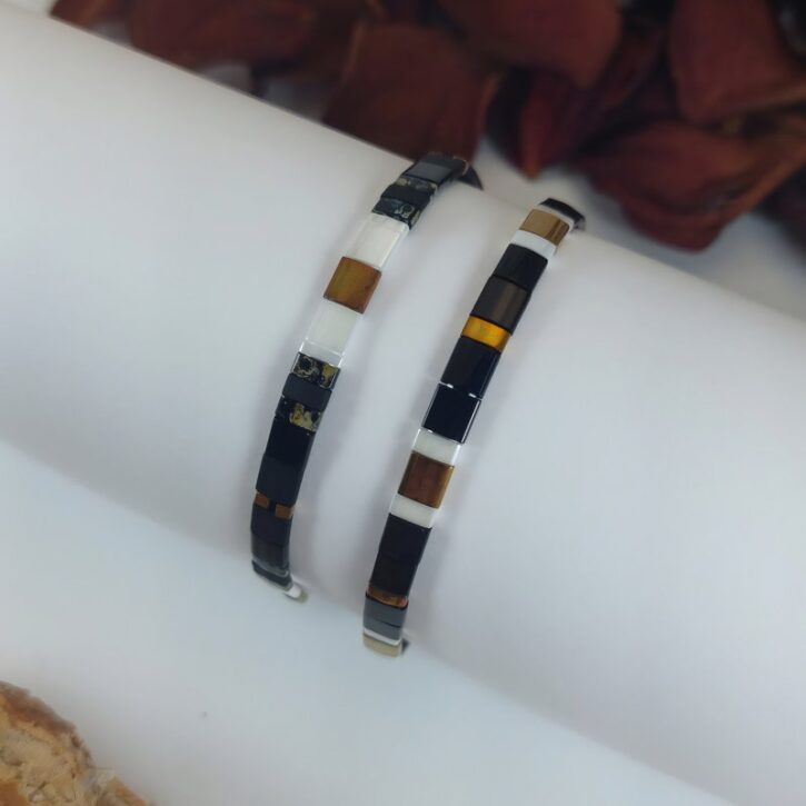 Bracelets De Perles Plates Re•ve Originel™ Ensemble Apollon 1