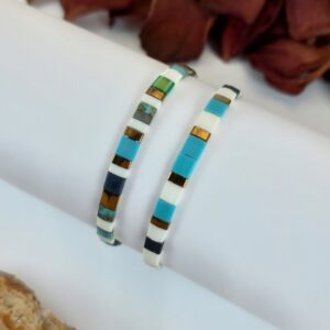 Bracelets De Perles Plates Re•ve Originel™ Ensemble Basile 1