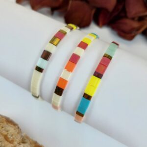 Bracelets De Perles Plates Re•ve Originel™ Ensemble Candice 1