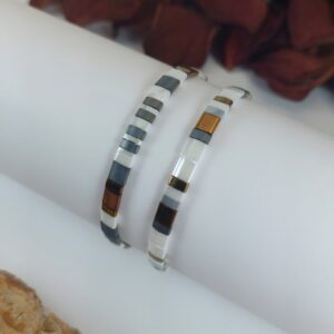 Bracelets De Perles Plates Re•ve Originel™ Ensemble Claire 1