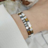 Bracelets De Perles Plates Re•ve Originel™ Ensemble Claire 11