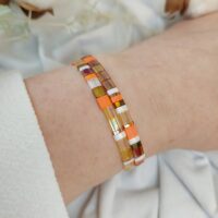 Bracelets De Perles Plates Re•ve Originel™ Ensemble Clementine 11