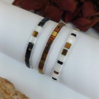 Bracelets De Perles Plates Re•ve Originel™ Ensemble Eclipse 1