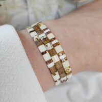 Bracelets De Perles Plates Re•ve Originel™ Ensemble Elia 14
