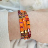 Bracelets De Perles Plates Re•ve Originel™ Ensemble Fuego 14