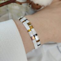 Bracelets De Perles Plates Re•ve Originel™ Ensemble Juliana 11