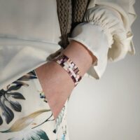 Bracelets De Perles Plates Re•ve Originel™ Ensemble Lila 23