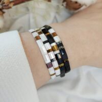 Bracelets De Perles Plates Re•ve Originel™ Ensemble Milos 17