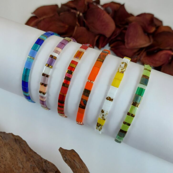 Bracelets De Perles Plates Re•ve Originel™ Ensemble Nuance 1