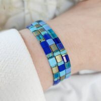 Bracelets De Perles Plates Re•ve Originel™ Ensemble Poseidon 14