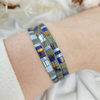 Bracelets De Perles Plates Re•ve Originel™ Ensemble Ptah 14