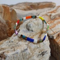 Bracelets De Perles Plates Re•ve Originel™ Ensemble Rainbow 10