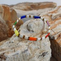 Bracelets De Perles Plates Re•ve Originel™ Ensemble Rainbow 9