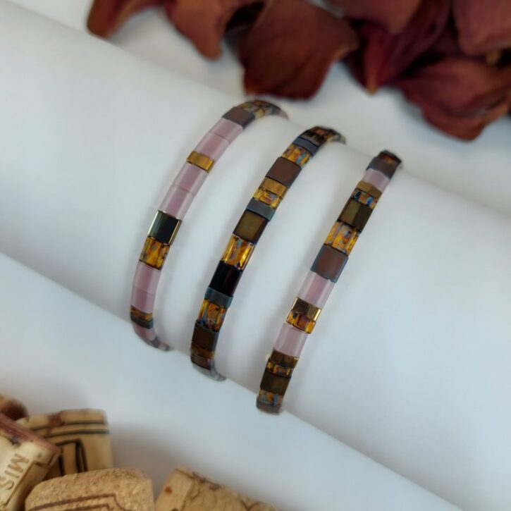 Bracelets De Perles Plates Re•ve Originel™ Ensemble Royal 1