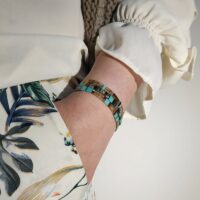 Bracelets De Perles Plates Re•ve Originel™ Ensemble Turquesa 19