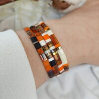 Bracelets De Perles Plates Re•ve Originel™ Ensemble Vulcan 17