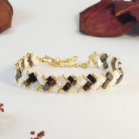 Bracelet De Perles Jo•ie Ambiance 2 Rangees Personnalise 14