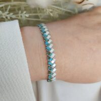 Bracelet De Perles Plates Jo•ie Ambiance Azul 6