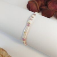 Bracelet De Perles Plates Re•ve Ambiance Colombe 1