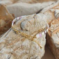 Bracelet De Perles Plates Re•ve Ambiance Colombe 5