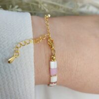 Bracelet De Perles Plates Re•ve Ambiance Colombe 8