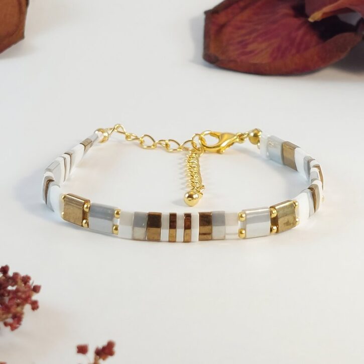 Bracelet De Perles Plates Re•ve Ambiance Harmonie 7